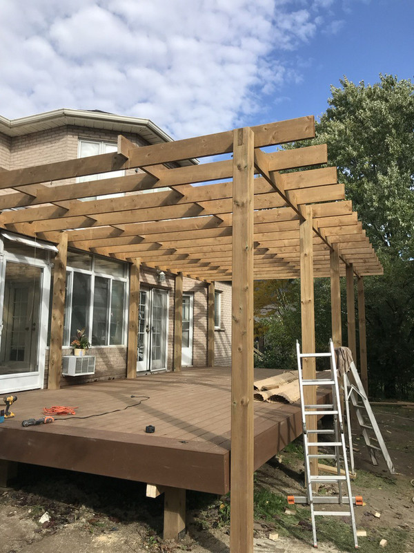 Deck staining work