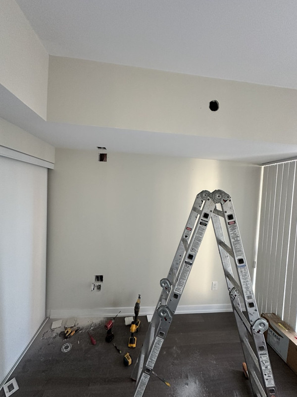 Ceiling fan installed