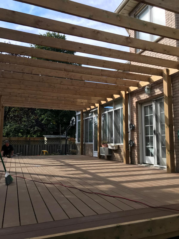 Before and after deck